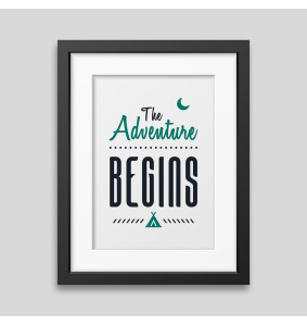 The adventure begins Framed poster